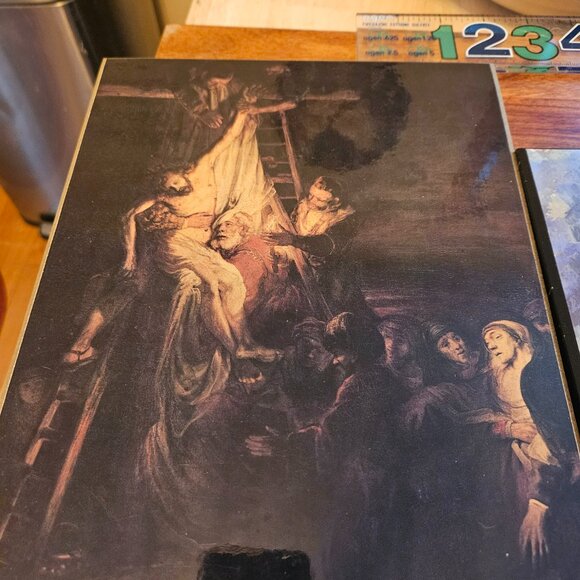 TWO PIECES OF ART BOTH VINTAGE ART - Picture 2 of 6